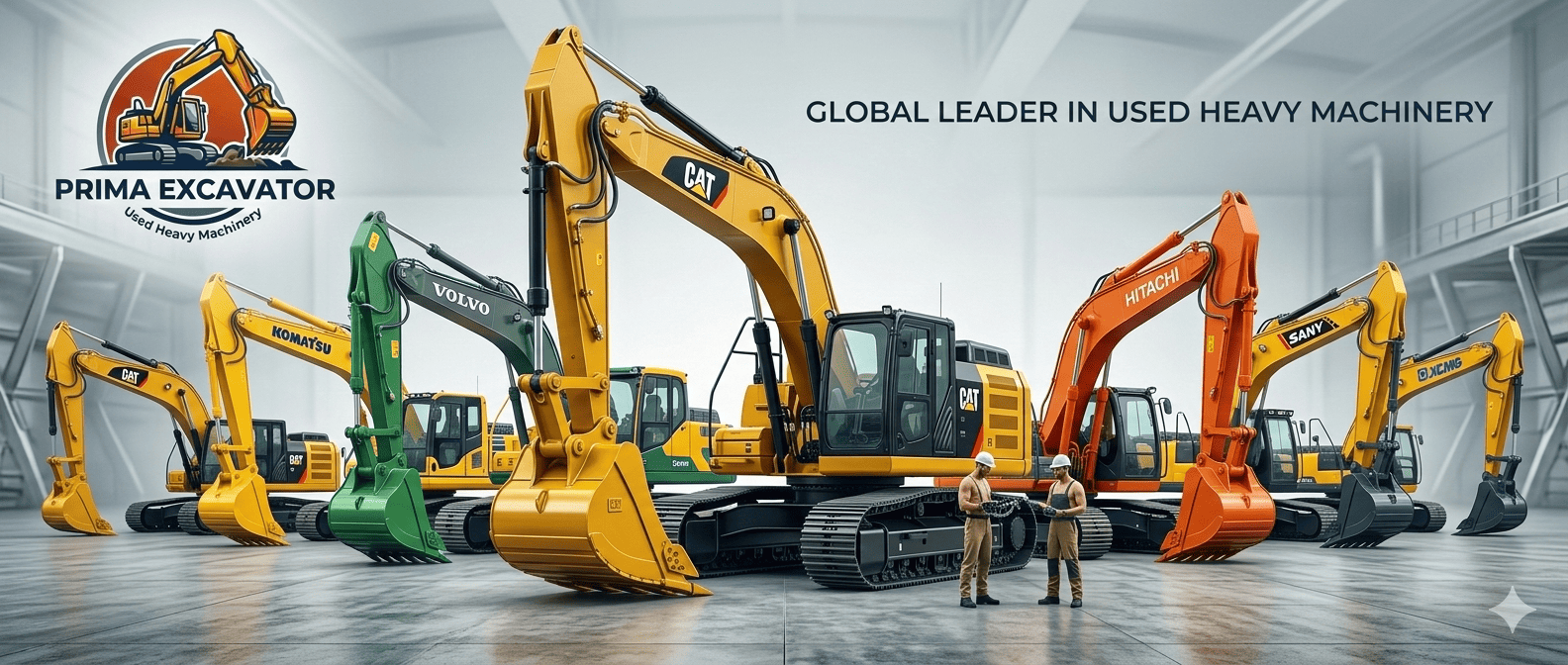 Prima Excavator machinery yard in Hebei, China