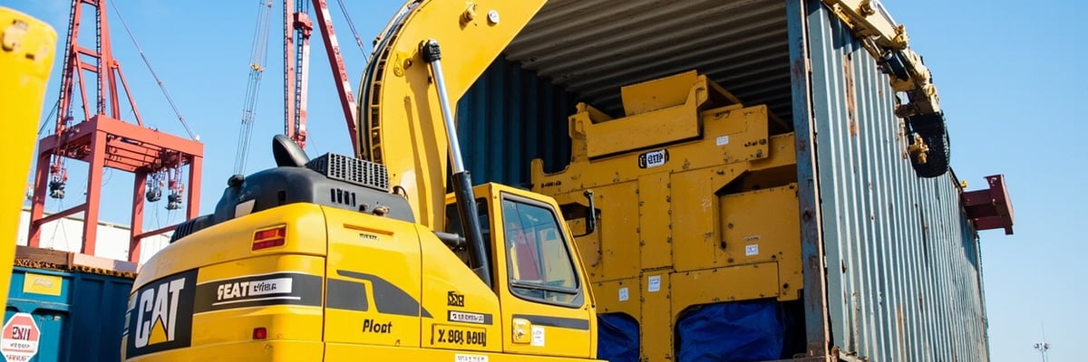 Excavator shipping logistics China port