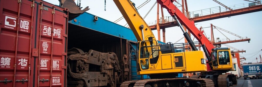 How to Ship a Used Excavator from China: Container Types, Costs & Logistics 2026