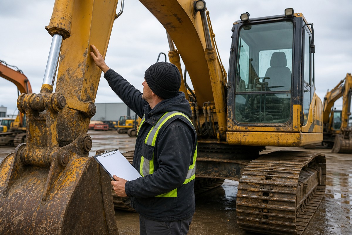 used excavator inspection checklist for Canadian importers