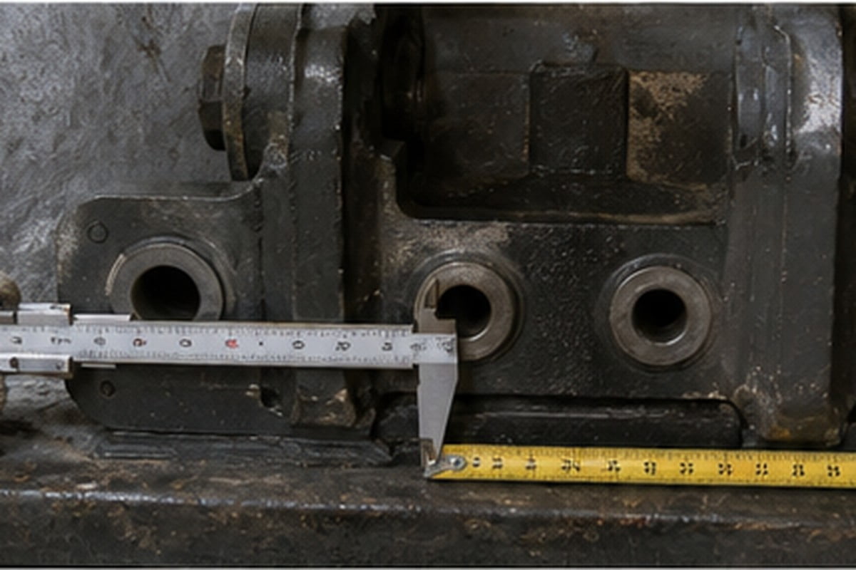 Carrier roller bracket and frame mounting measurement