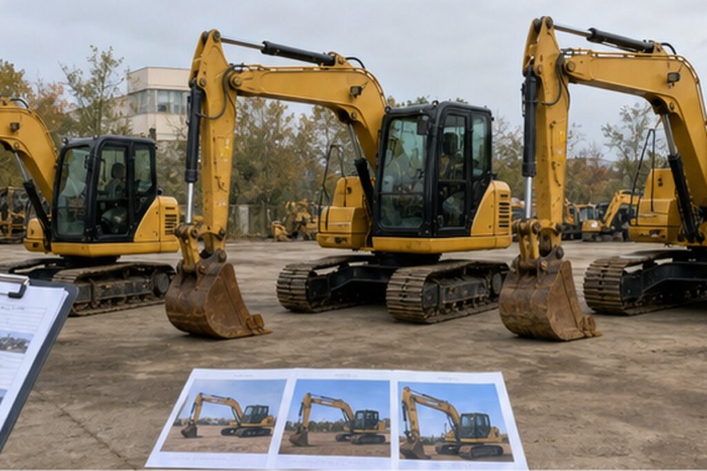 CAT 305 308 and 315 used excavator model comparison evidence