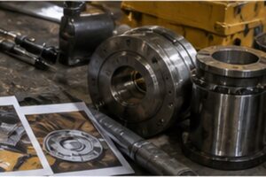 CAT excavator parts quote file with part number serial and condition evidence