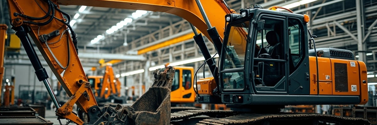 SANY excavator mass production factory assembly line manufacturing