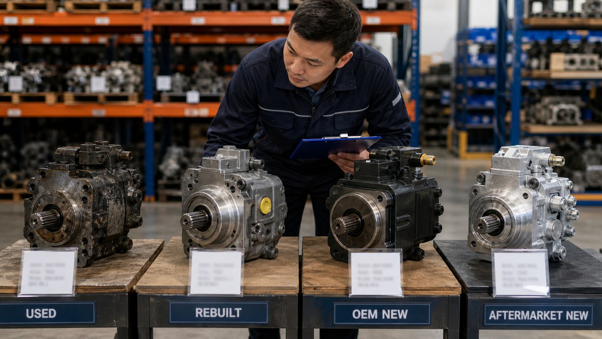 OEM aftermarket used rebuilt hydraulic pump comparison