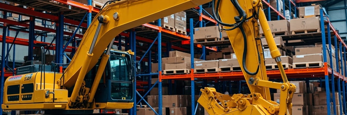 excavator spare parts warehouse shelving system organized by category China factory
