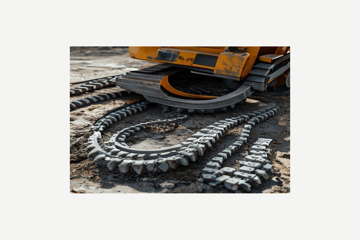 excavator sprocket tooth wear segment bolt pattern and track chain match evidence