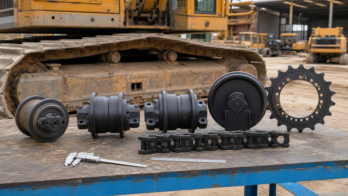 Excavator undercarriage parts buyer guide inspection table