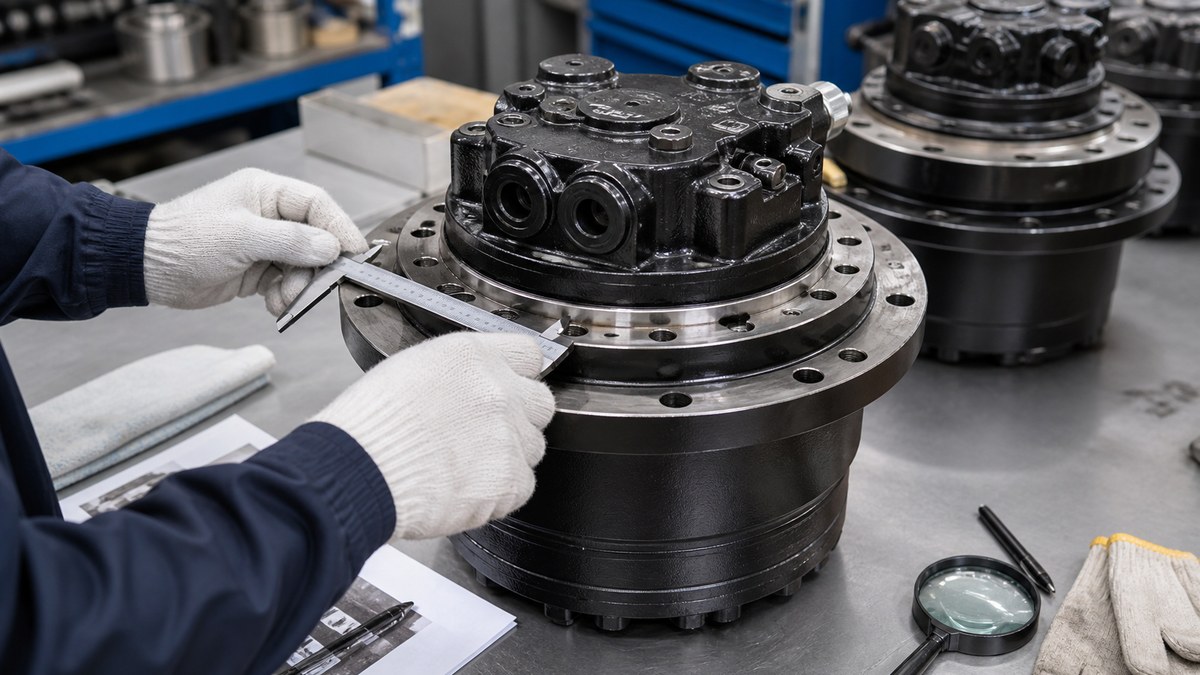 Final drive port layout and mounting face inspection