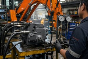 Hitachi excavator slow hydraulics diagnostic evidence