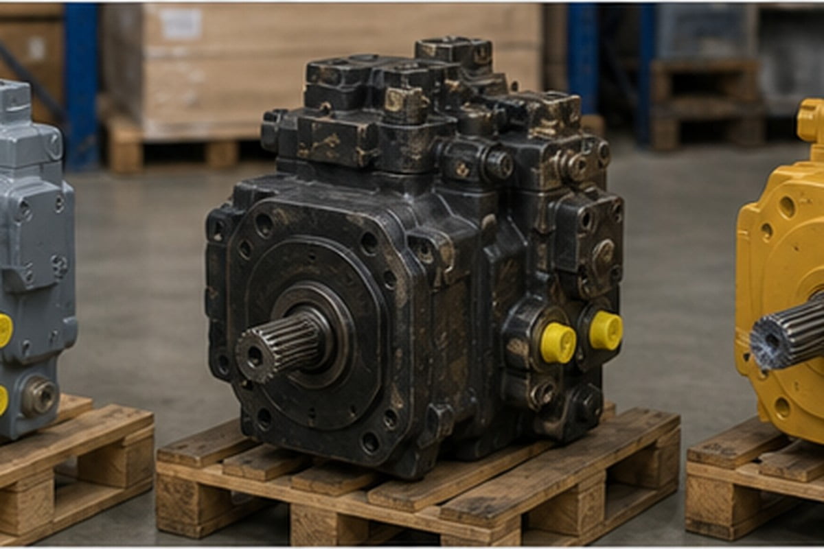 New used rebuilt and aftermarket excavator hydraulic pump options compared