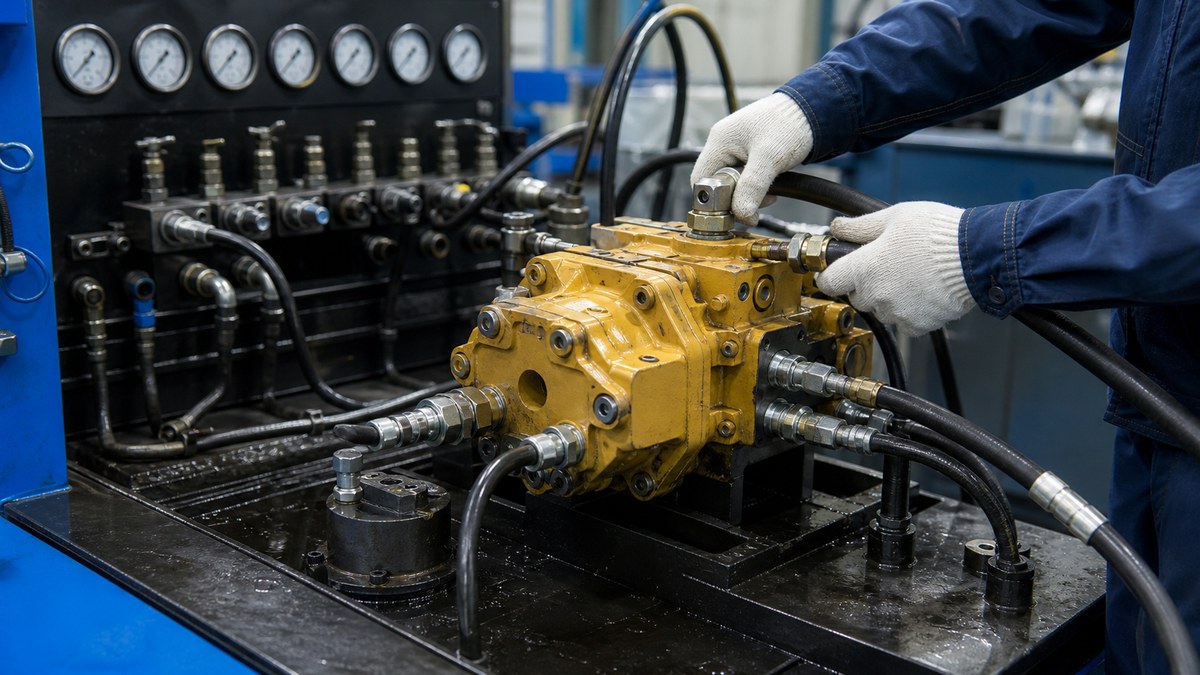 Hydraulic pump test bench evidence