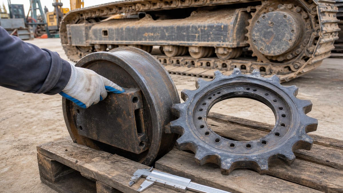 Idler and sprocket wear inspection