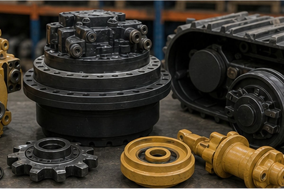 Pompa hidrolik final drive dan undercarriage excavator diperiksa untuk kompatibilitas