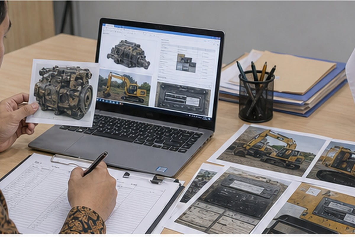 File penawaran spare part excavator dari China untuk pembeli Indonesia