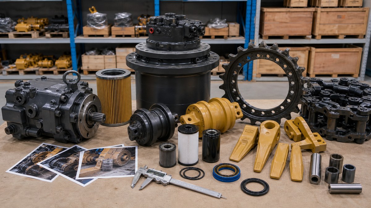 Komatsu excavator parts buyer guide inspection table