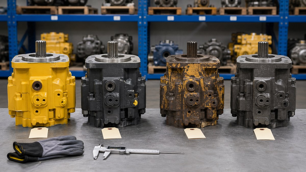 OEM aftermarket used and rebuilt Komatsu excavator parts comparison