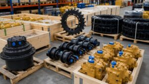 Komatsu excavator spare parts for UAE buyers warehouse evidence