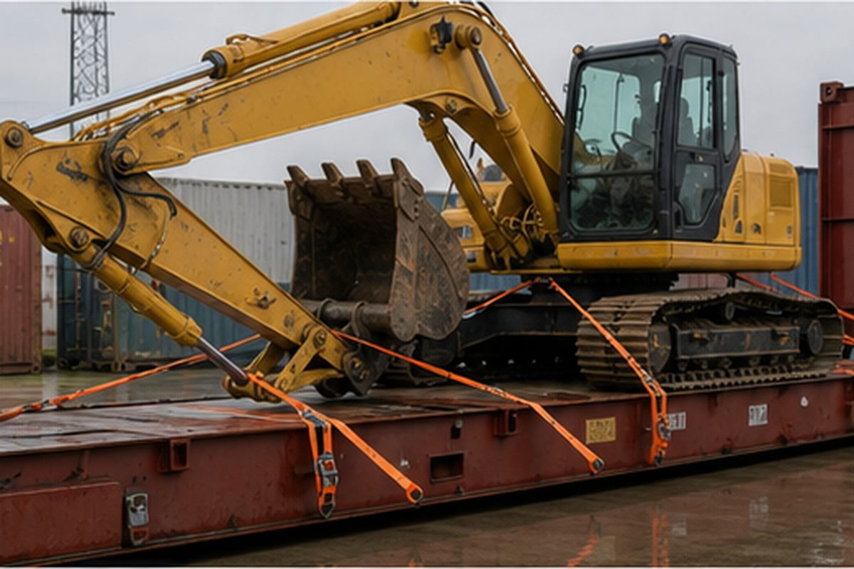 Second hand mini excavator export loading and shipment proof