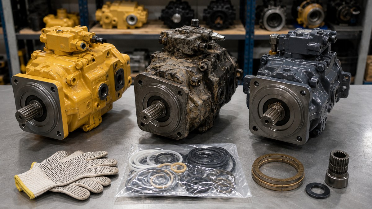 New used and rebuilt excavator hydraulic pump comparison