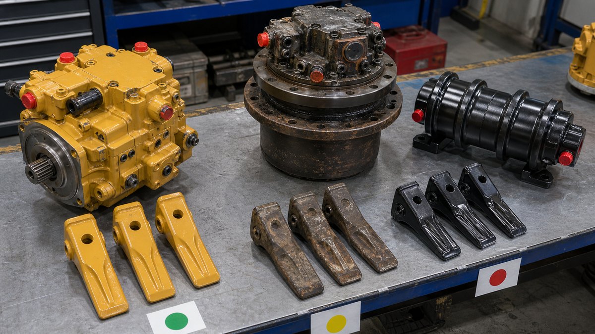 original aftermarket used rebuilt excavator parts condition comparison