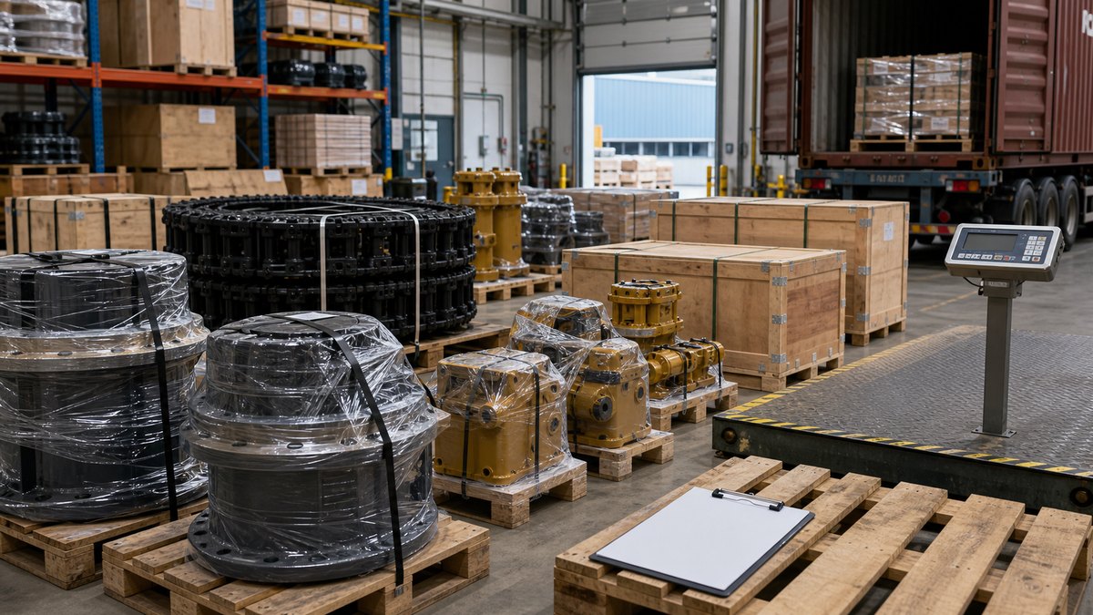peças para escavadeira export packing evidence