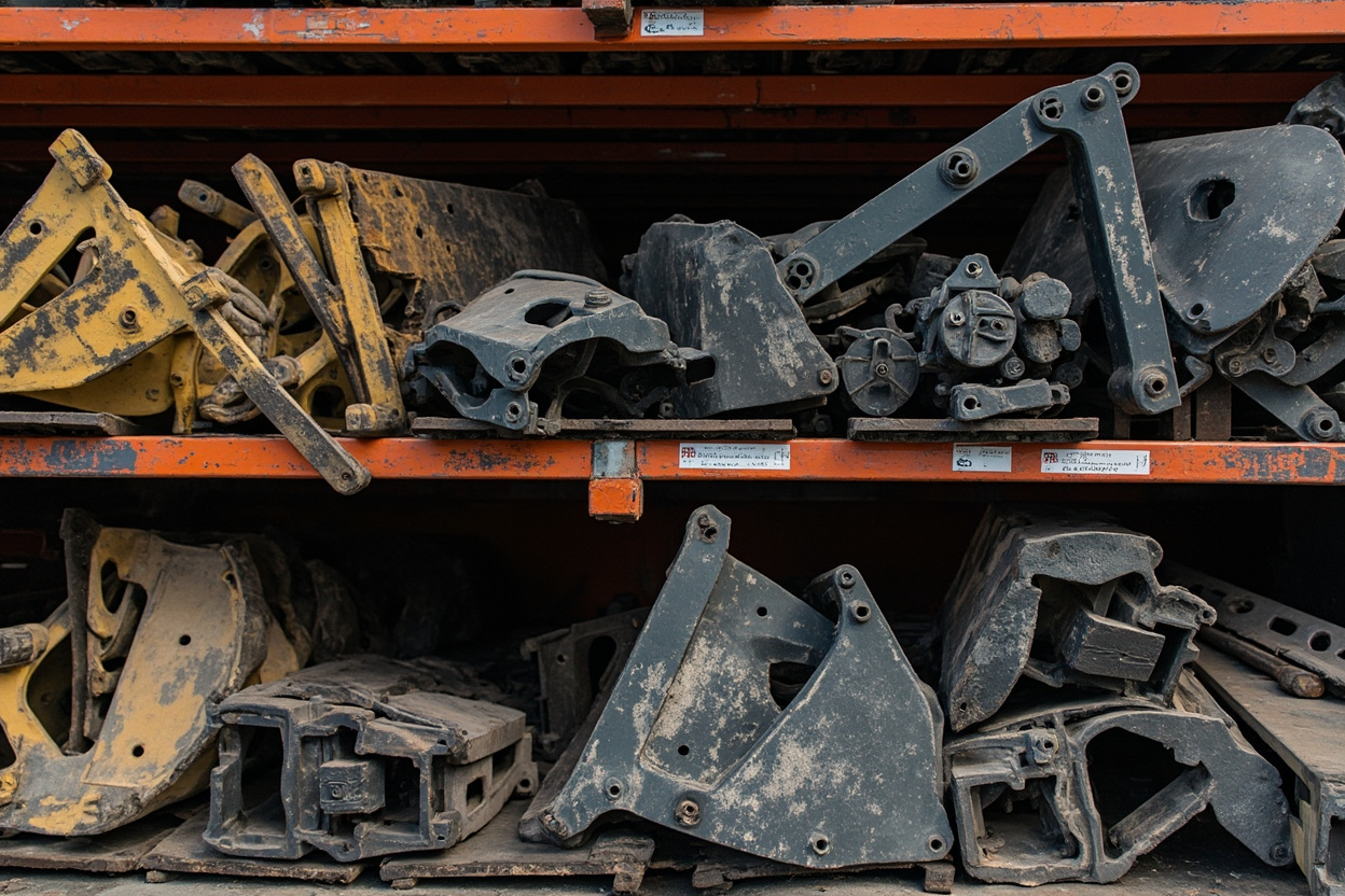 Spare parts warehouse inventory management replacement components for excavators
