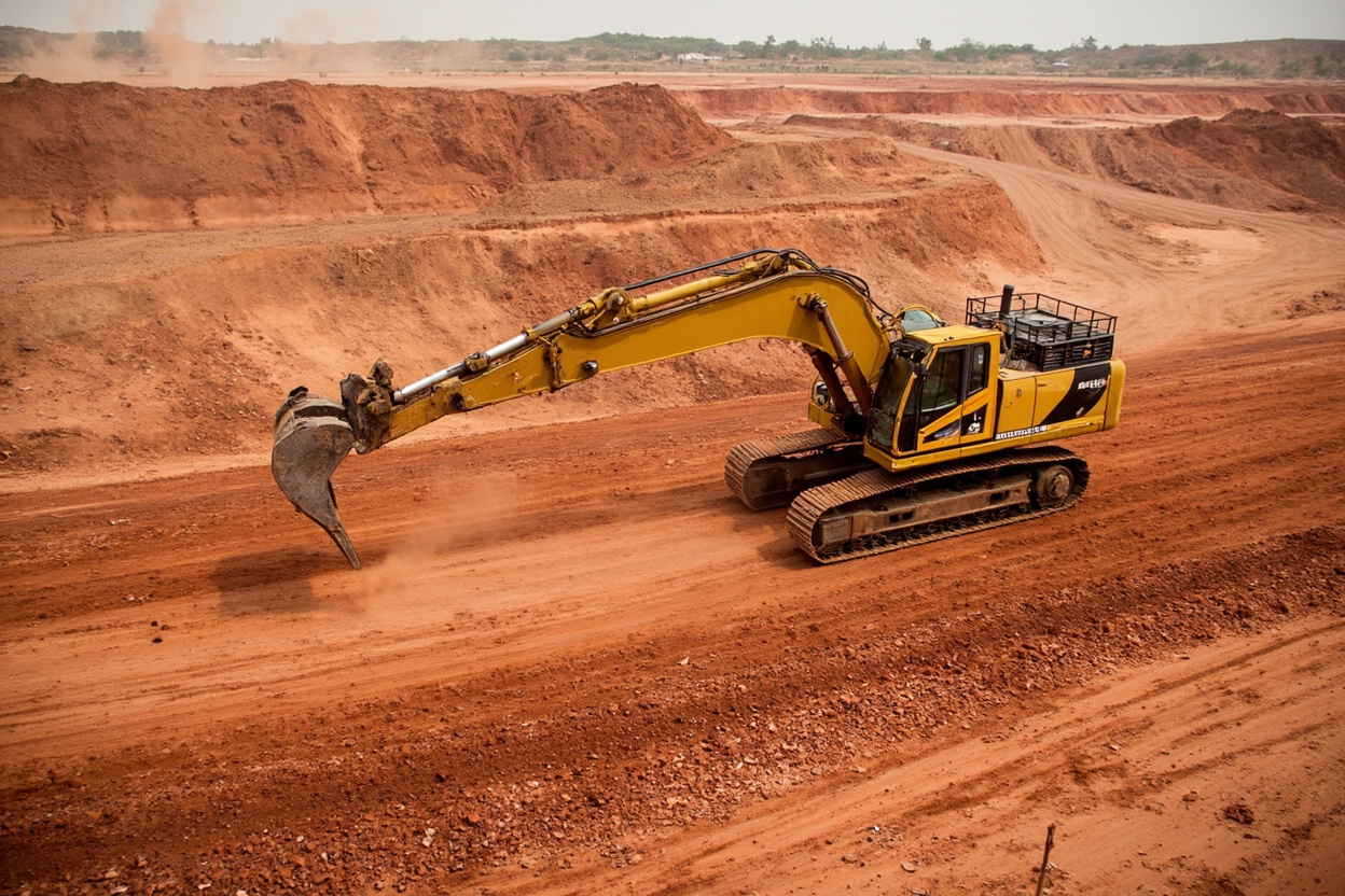 CAT 320D used excavator at copper mine in Africa