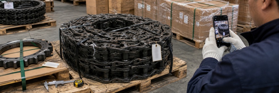 Excavator track chain shipment approval evidence checklist