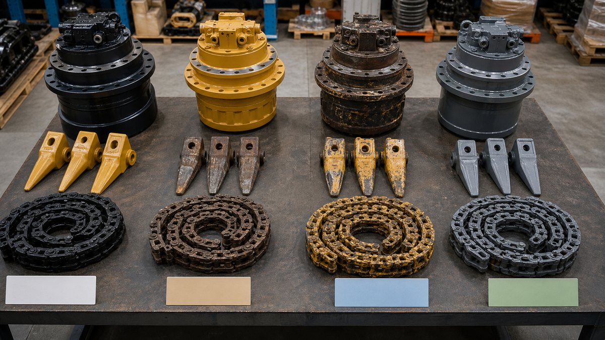 OEM aftermarket used rebuilt excavator parts comparison