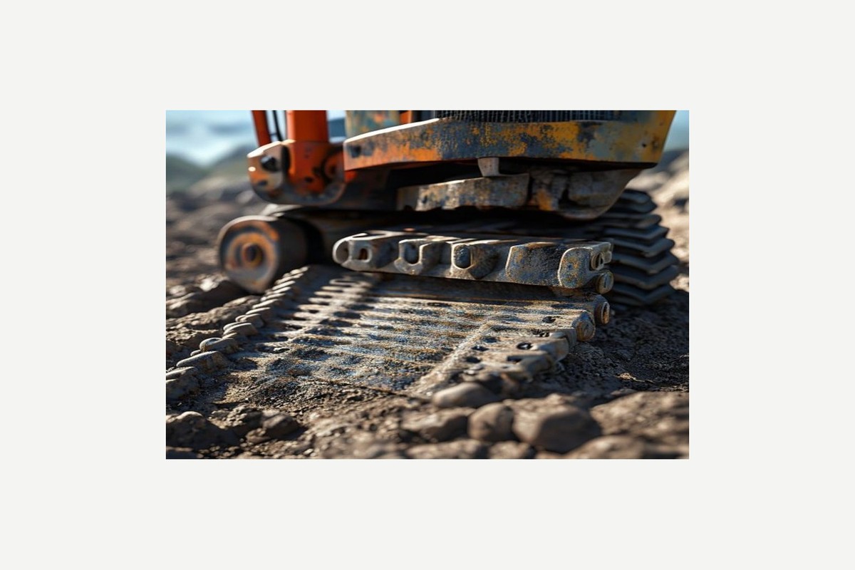 ancho de zapata de excavadora y desgaste de cadena