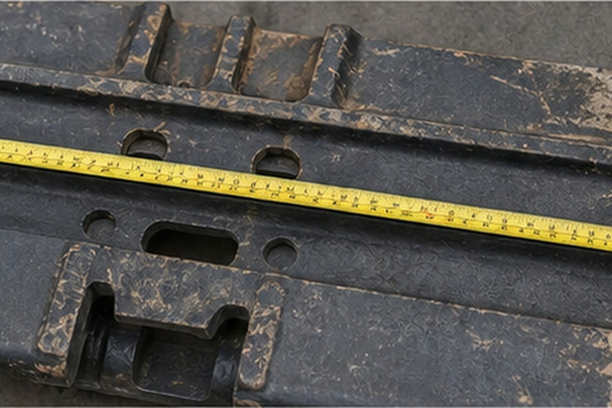 ancho de zapata de excavadora y desgaste de cadena