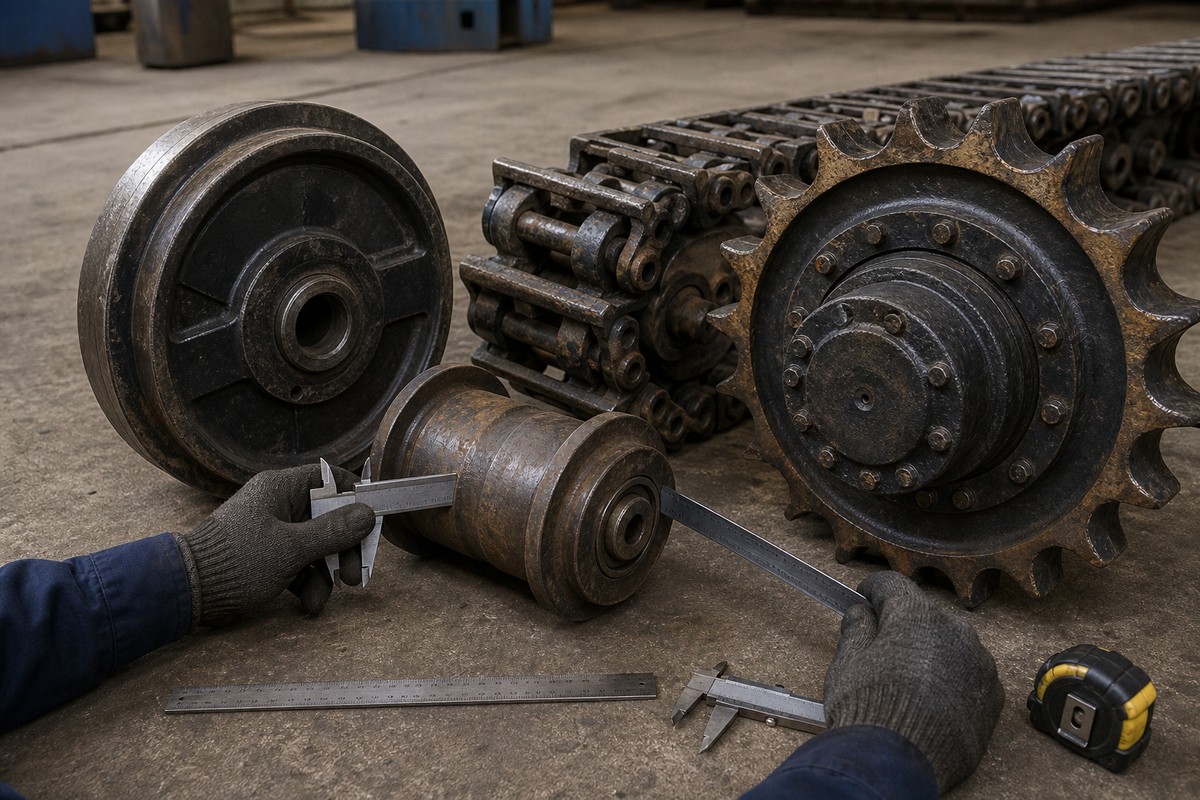 sprocket idler and roller condition check before track chain order