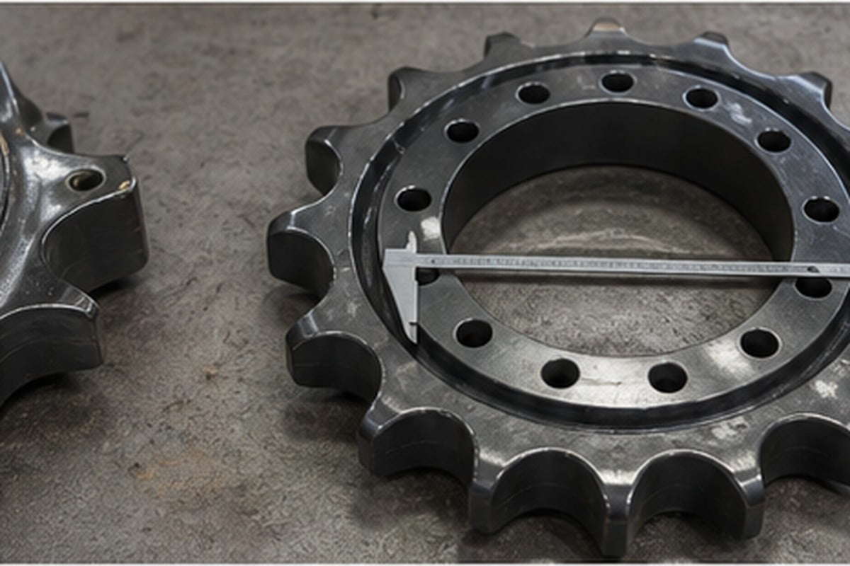 excavator sprocket segment type bolt pattern and hub measurement