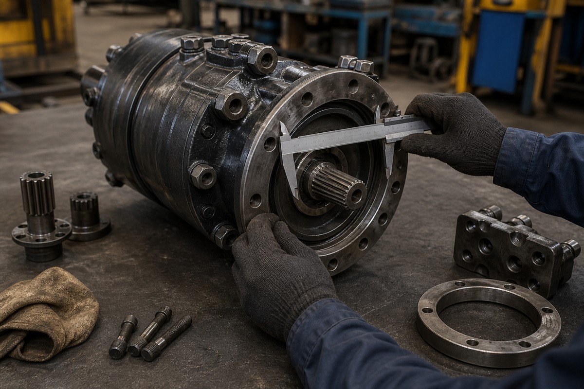 excavator swing motor swing gearbox replacement evidence
