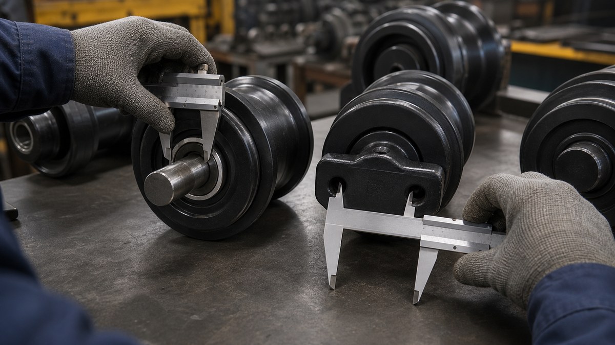 Track roller and carrier roller measurement