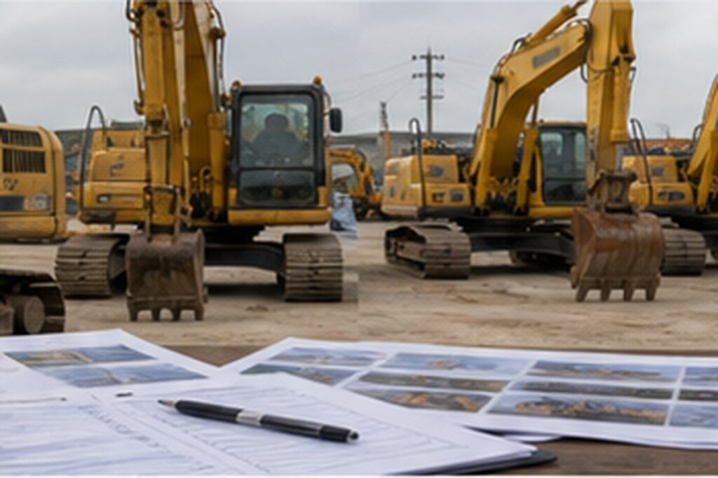 Used excavator marketplace listing compared with direct supplier inspection file