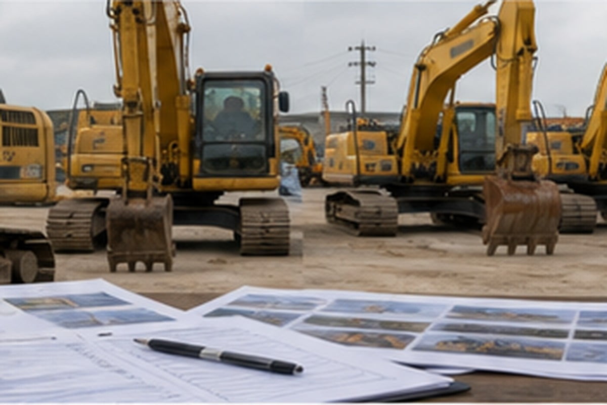 Used excavator marketplace listing compared with direct supplier inspection file