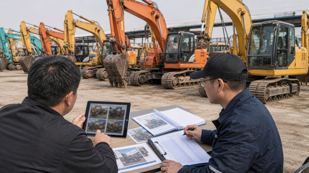 used excavator supplier China verification yard