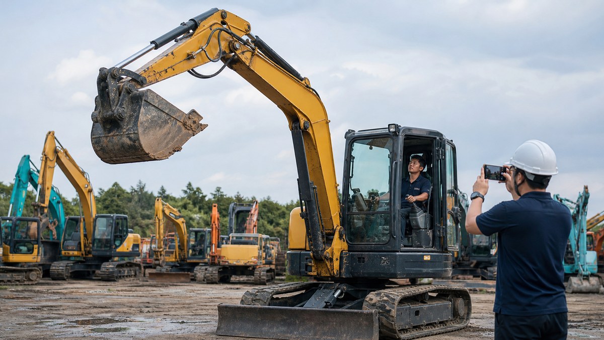used excavator supplier running test evidence
