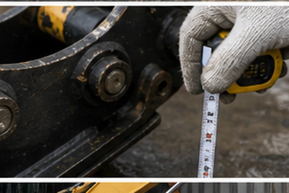 Used mini excavator bucket coupler pin measurement for attachment fit