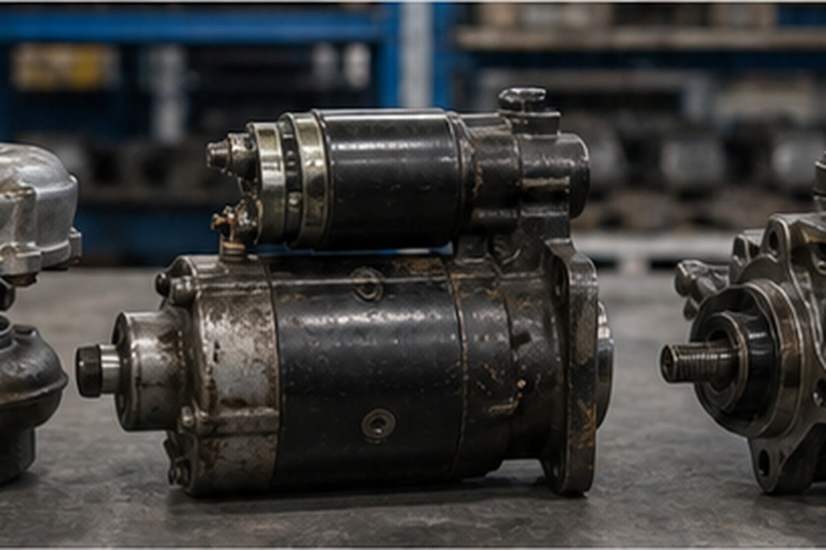 Used and rebuilt excavator engine parts condition evidence
