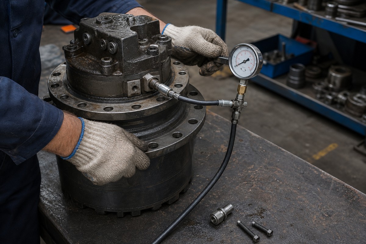 final drive brake release pressure check
