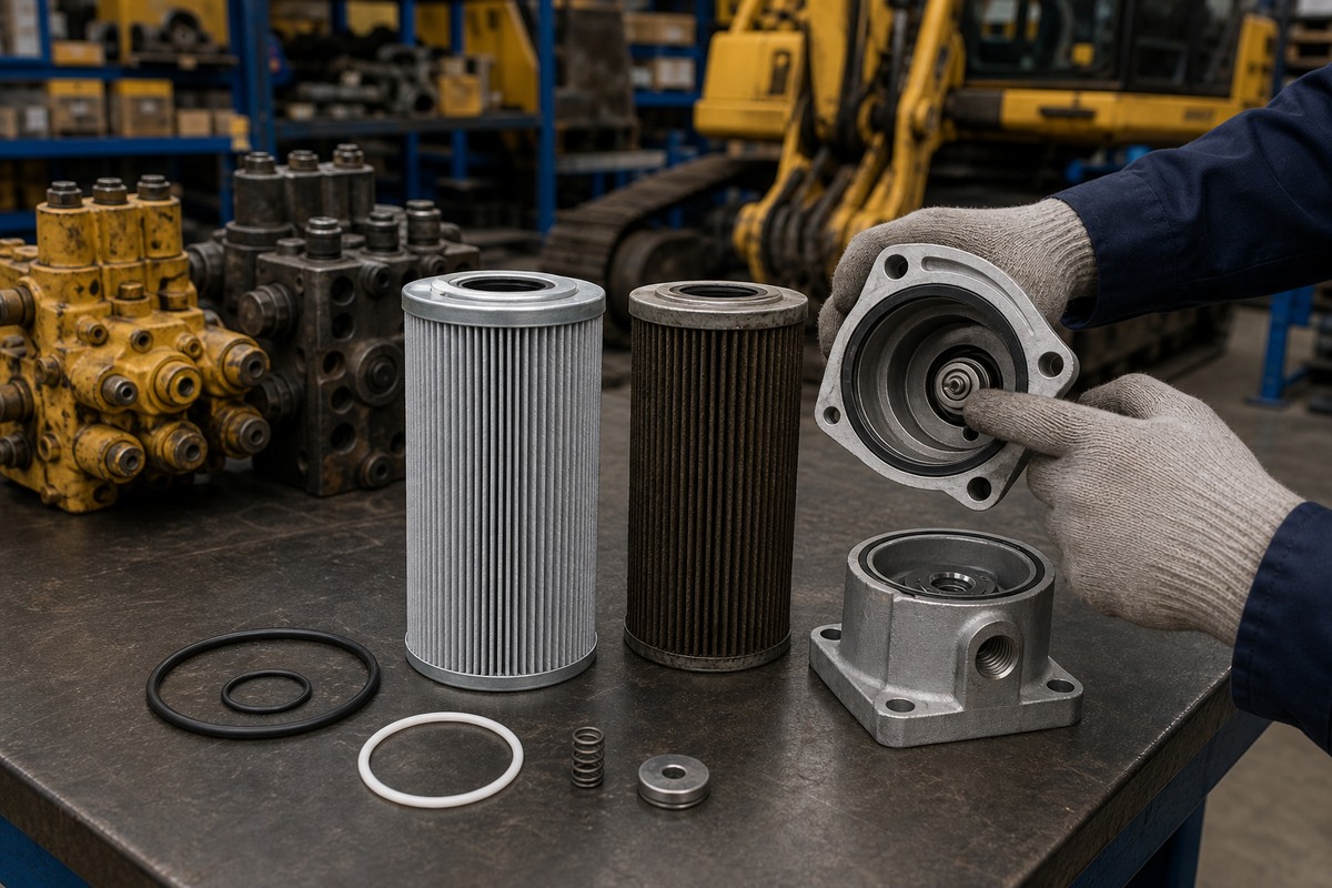 Pemeriksaan element filter, seal dan filter head