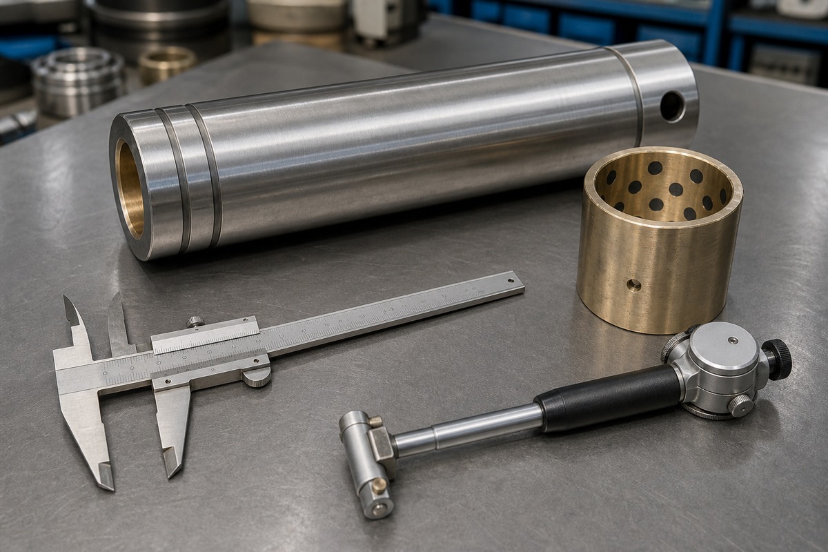 Excavator pin and bushing measurement