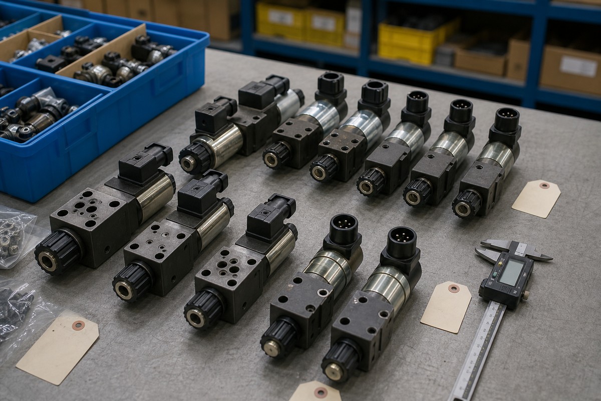 Excavator solenoid valve connector type matching