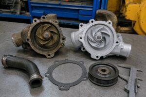 Comparacion de bomba de agua de excavadora