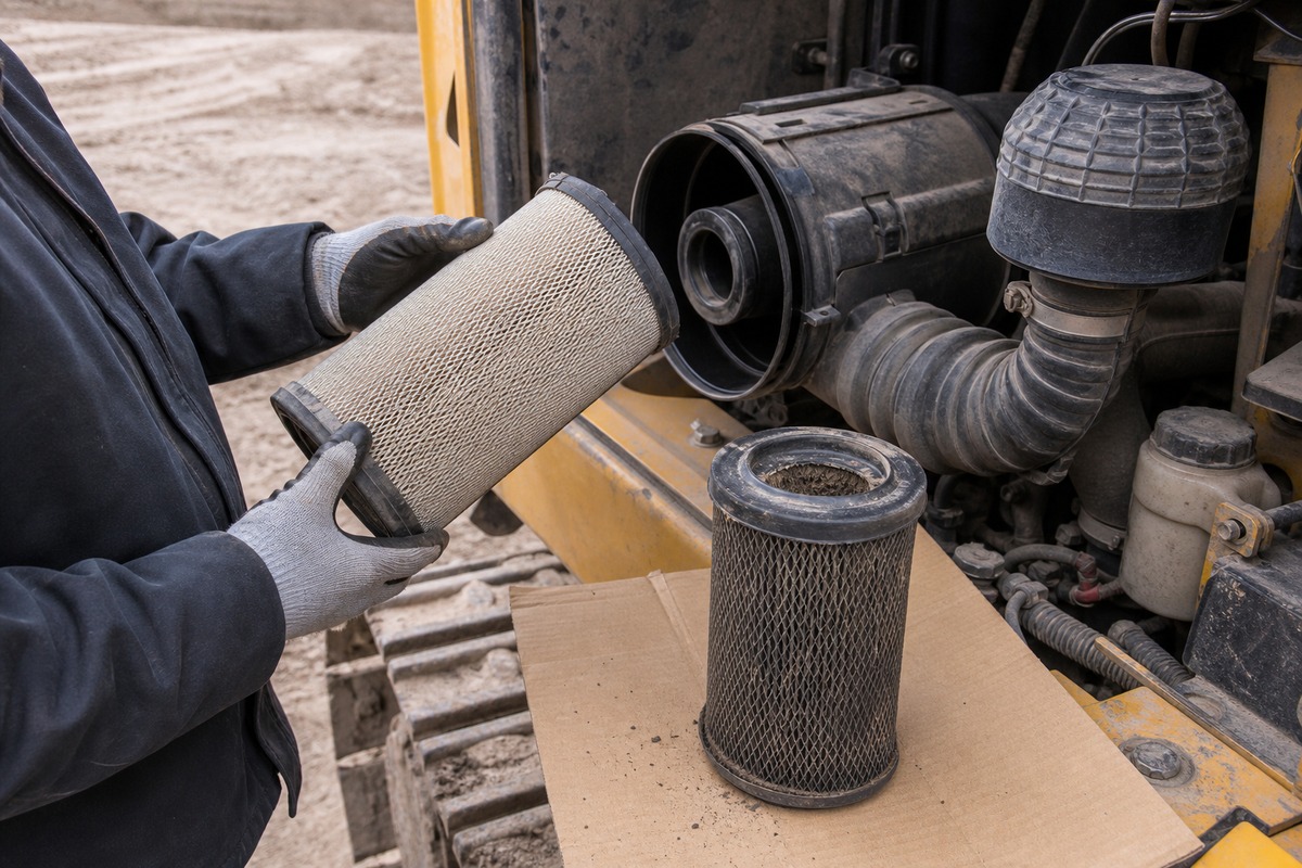Revision de polvo para filtro de aire de excavadora
