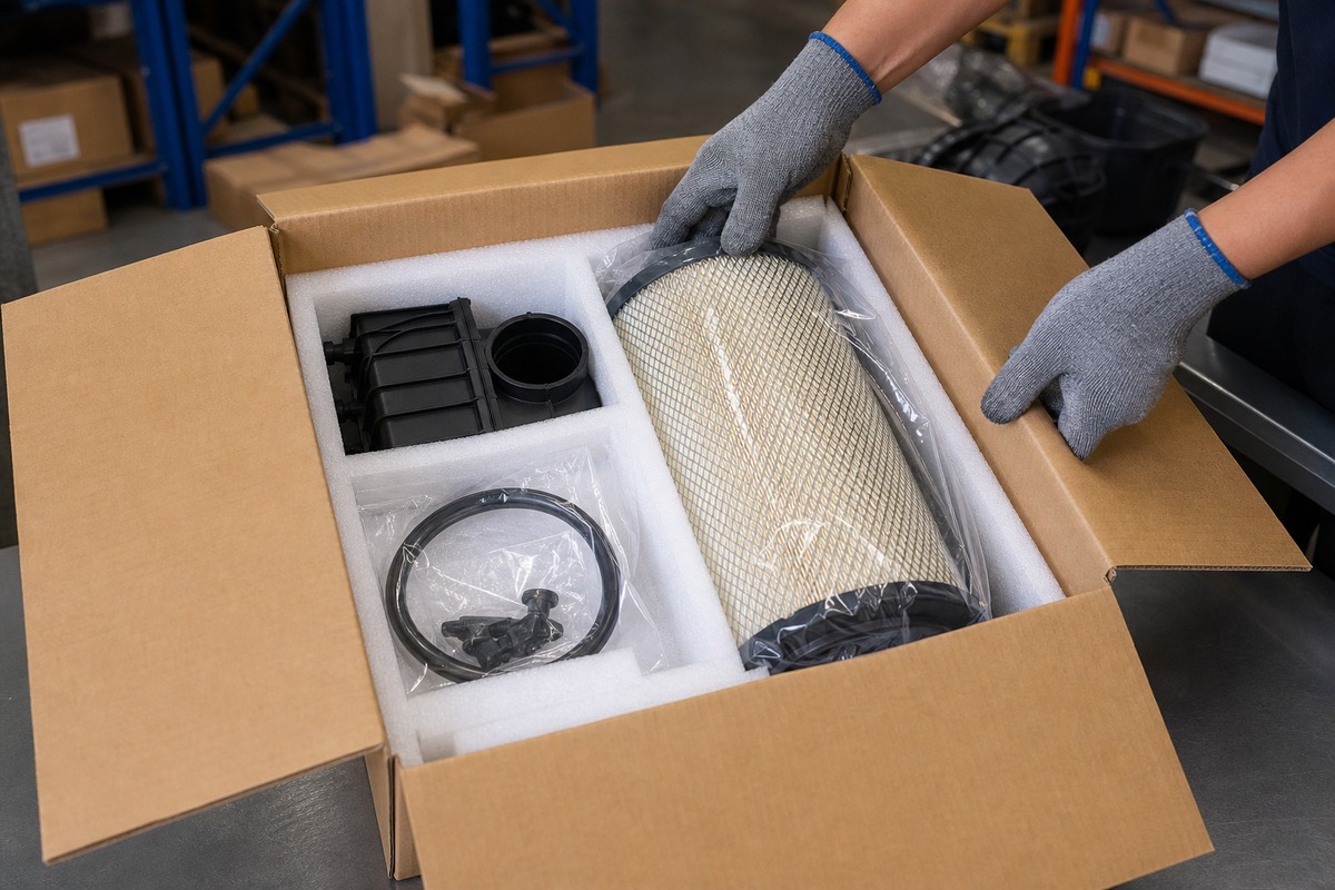 Empaque de exportacion para filtros de aire