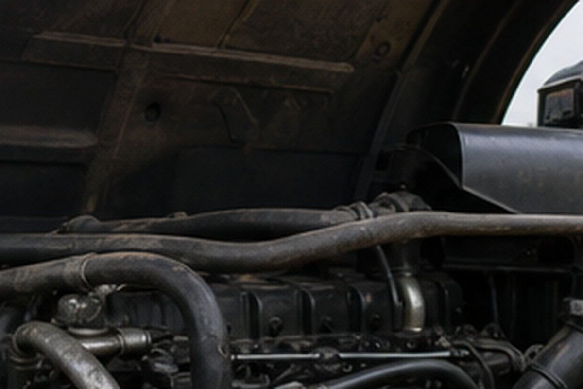 Used excavator cold start and engine smoke inspection before buying